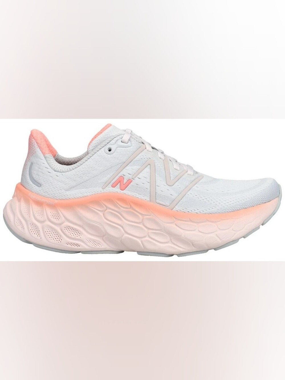 New Balance Women's White & Peach Athletic Running Sneaker
